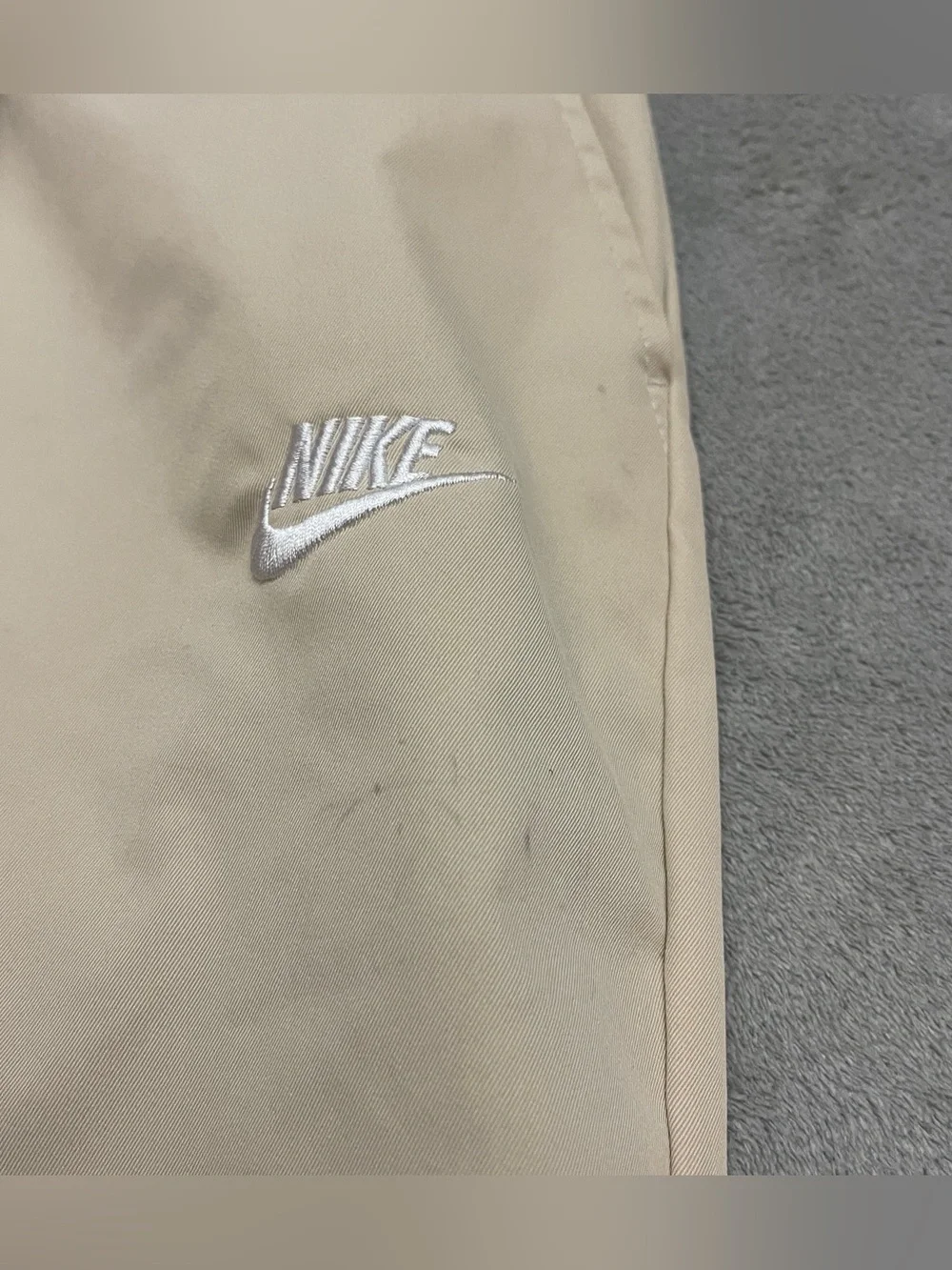 Nike Pants Mens Large Beige Cream Club Woven Tapered Athletic Track DX0623-126